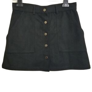 Forever 21 Black Faux Suede Mini Skirt Small